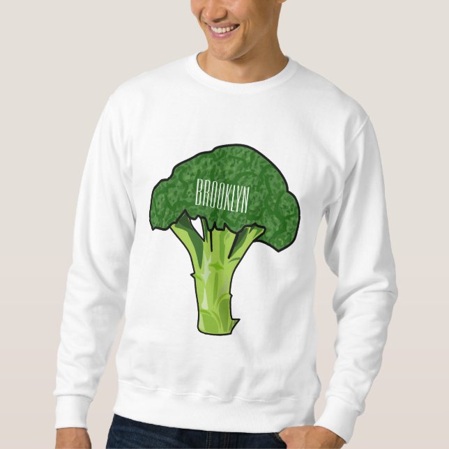 Sudadera Ilustracion personalizado de Broccoli (Anverso)