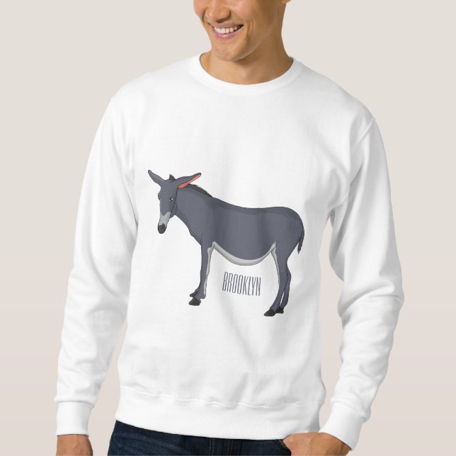 Sudadera Ilustracion personalizado de burro (Anverso)