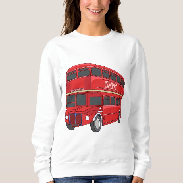 Sudadera Ilustracion personalizado de bus de dos pisos (Anverso)