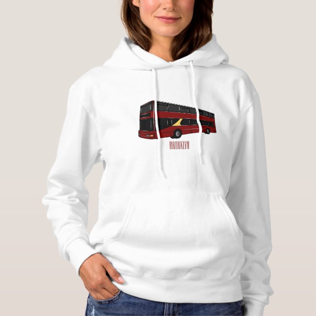 Sudadera Ilustracion personalizado de bus de dos pisos (Anverso)