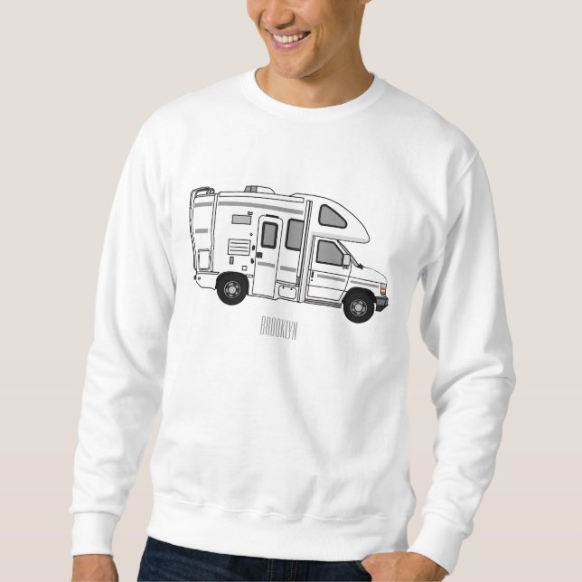 Sudadera Ilustracion personalizado de Campervan (Anverso)