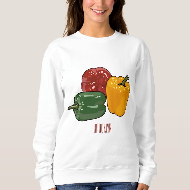 Sudadera Ilustracion personalizado de Capsicum (Anverso)