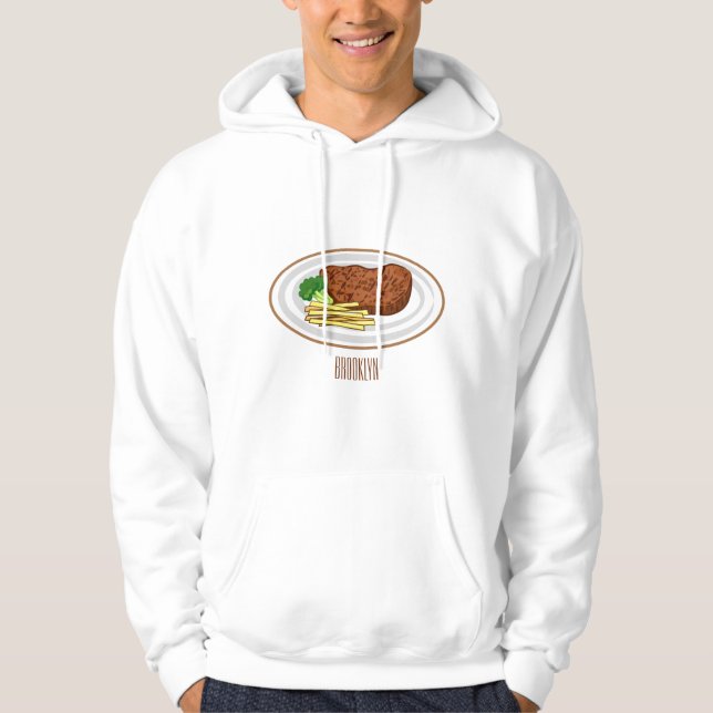 Sudadera Ilustracion personalizado de carne (Anverso)