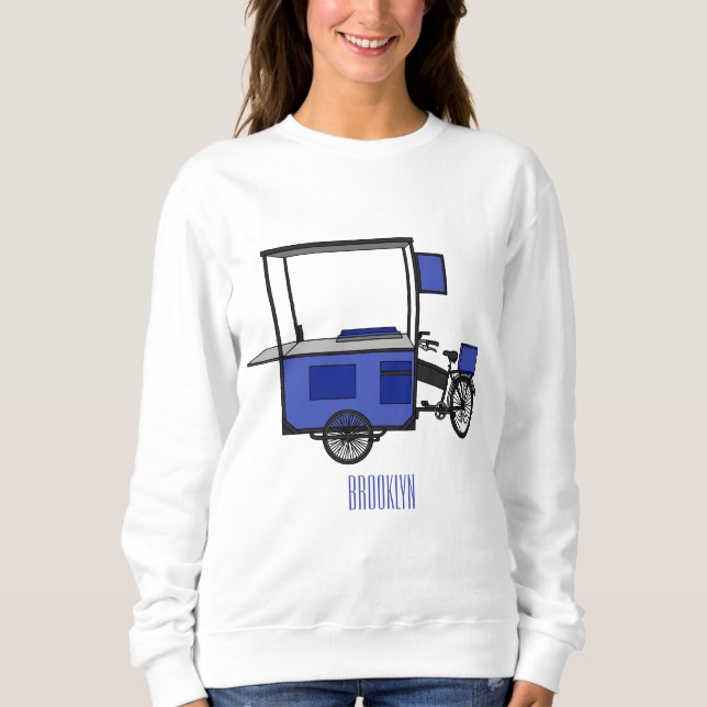 Sudadera Ilustracion personalizado de carrito de alimentos (Anverso)
