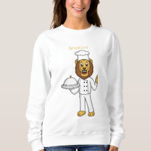 Sudadera Ilustracion personalizado de chef de un bonito leó