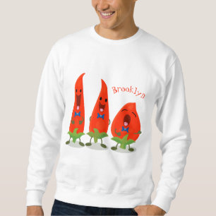 Sudadera Ilustracion personalizado de chiles cantantes