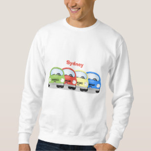 Sudadera Ilustracion personalizado de coches Cute kawaii