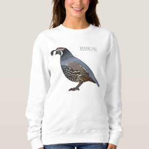 Sudadera Ilustracion personalizado de codorniz de Californi