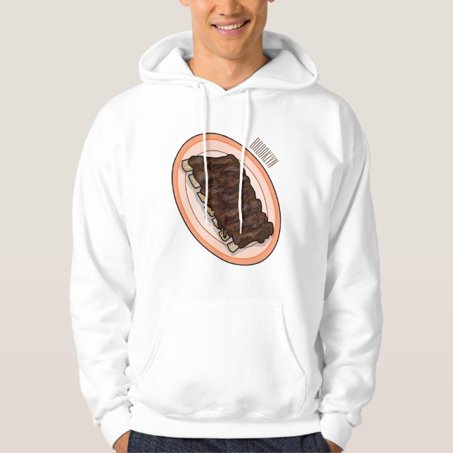 Sudadera Ilustracion personalizado de costillas cortas (Anverso)