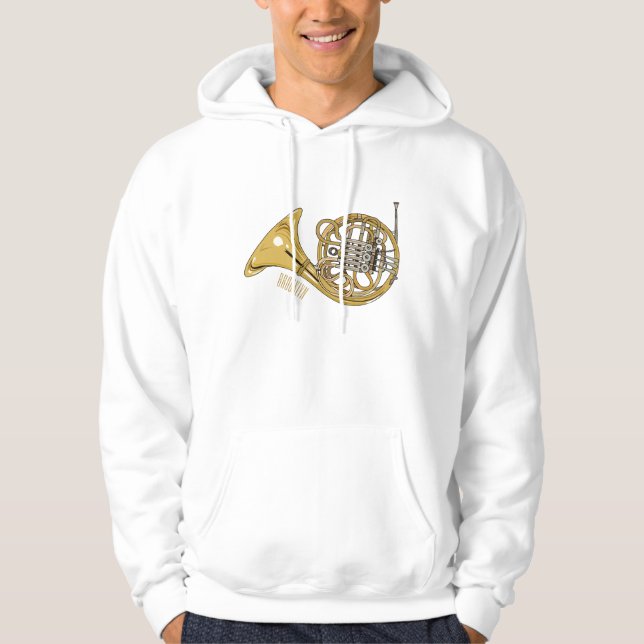Sudadera Ilustracion personalizado de cuerno francés (Anverso)