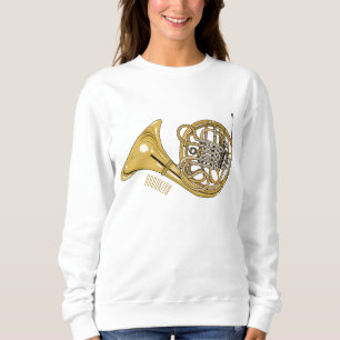 Sudadera Ilustracion personalizado de cuerno francés