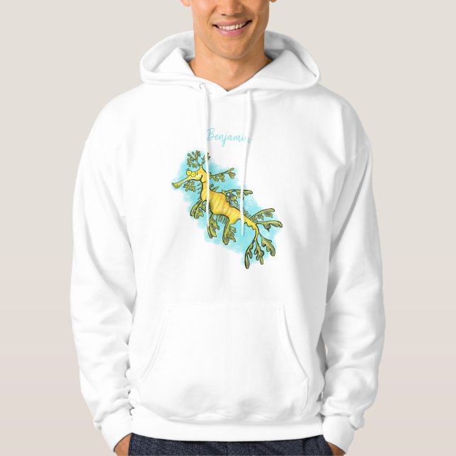 Sudadera Ilustracion personalizado de dragón marino diverti (Anverso)