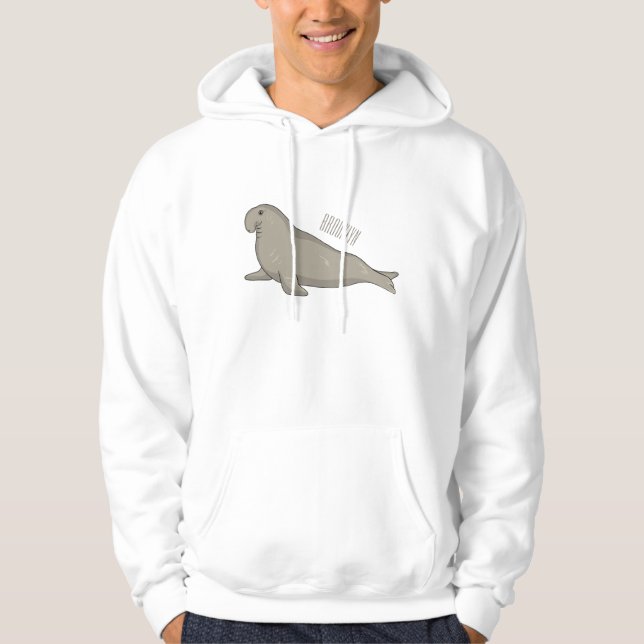 Sudadera Ilustracion personalizado de focas elefantes (Anverso)