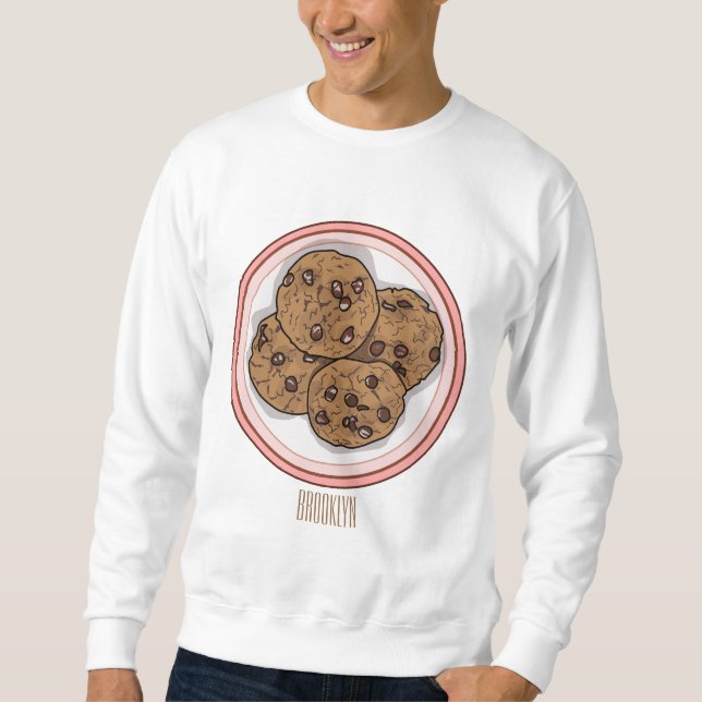Sudadera Ilustracion personalizado de galletas de chocolate (Anverso)