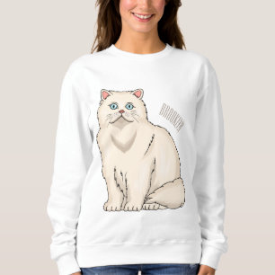 Sudadera Ilustracion personalizado de gato persa