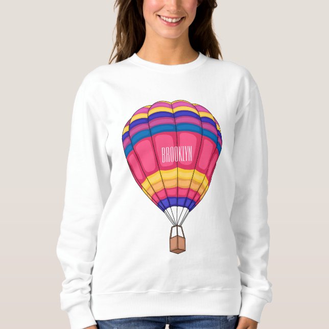 Sudadera Ilustracion personalizado de globo aerostático (Anverso)