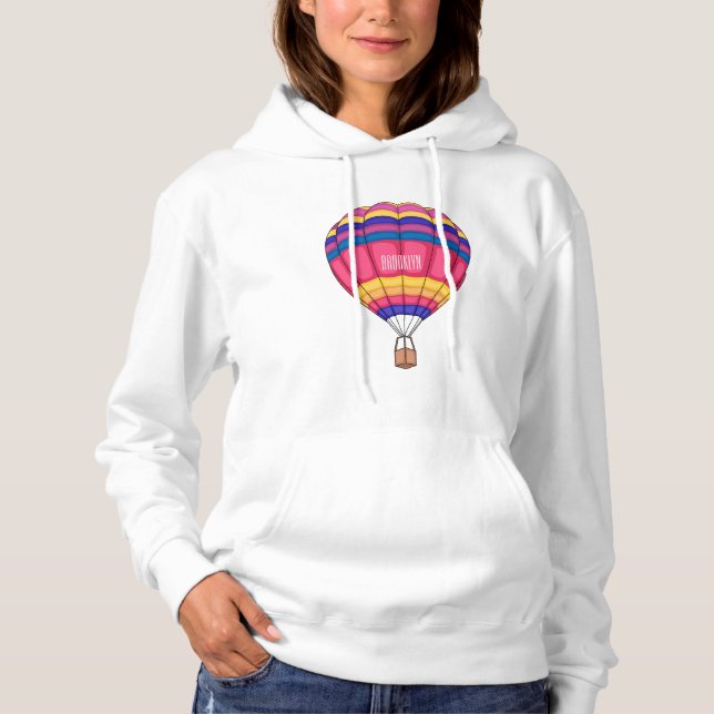 Sudadera Ilustracion personalizado de globo aerostático (Anverso)