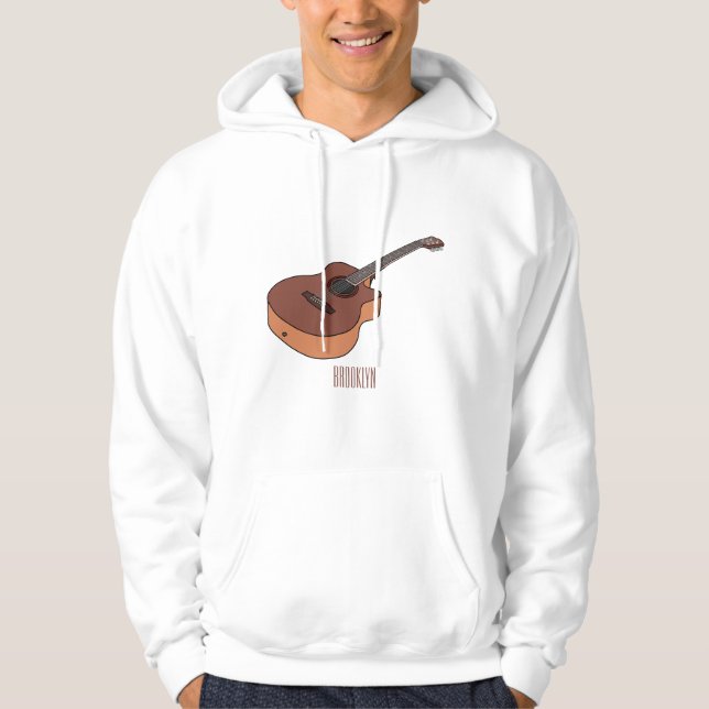 Sudadera Ilustracion personalizado de guitarra acústica (Anverso)
