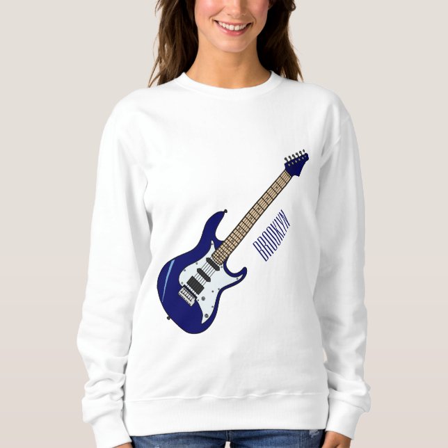 Sudadera Ilustracion personalizado de guitarra eléctrica (Anverso)