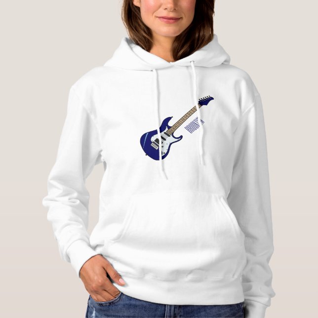 Sudadera Ilustracion personalizado de guitarra eléctrica (Anverso)