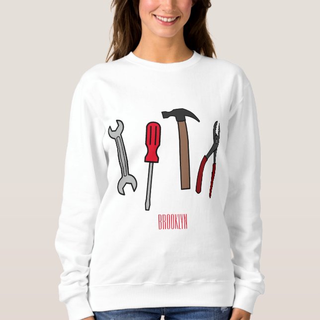 Sudadera Ilustracion personalizado de herramientas de carpi (Anverso)