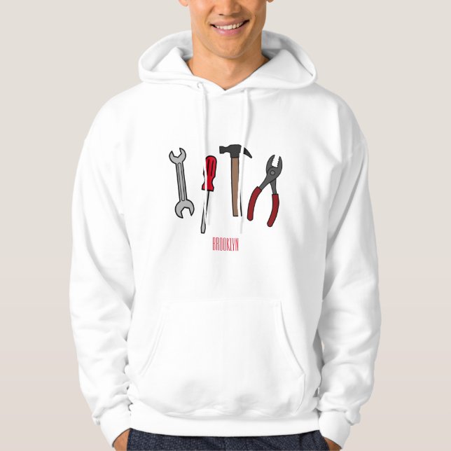 Sudadera Ilustracion personalizado de herramientas de carpi (Anverso)