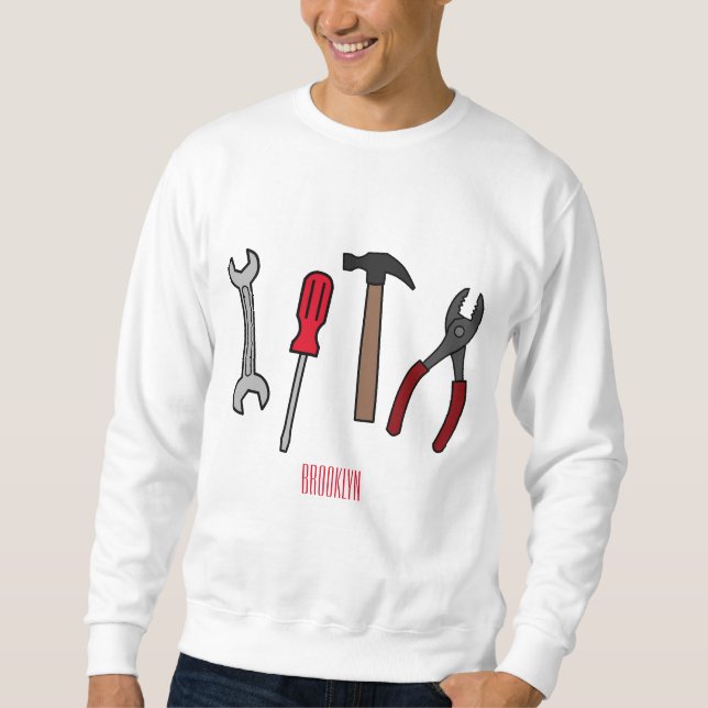 Sudadera Ilustracion personalizado de herramientas de carpi (Anverso)