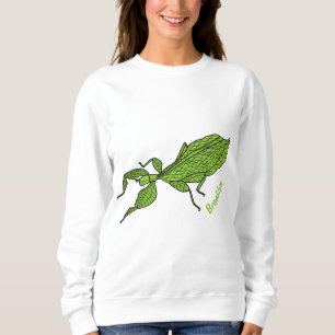 Sudadera Ilustracion personalizado de insectos de hoja verd