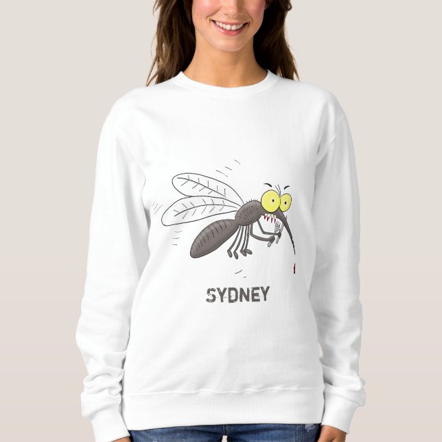 Sudadera Ilustracion personalizado de insectos de mosquitos (Anverso)