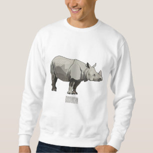 Sudadera Ilustracion personalizado de Javan rhinoceros