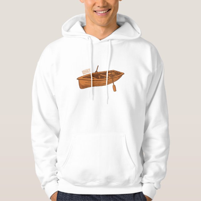 Sudadera Ilustracion personalizado de lancha dorada (Anverso)