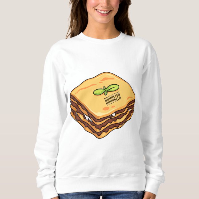 Sudadera Ilustracion personalizado de Lasagna (Anverso)