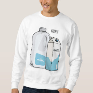 Sudadera Ilustracion personalizado de leche