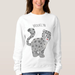 Sudadera Ilustracion personalizado de leopardo de las nieve
