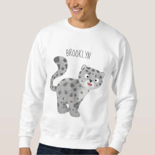 Sudadera Ilustracion personalizado de leopardo de las nieve