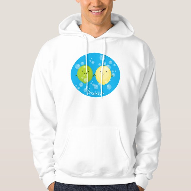 Sudadera Ilustracion personalizado de lima de limón feliz (Anverso)