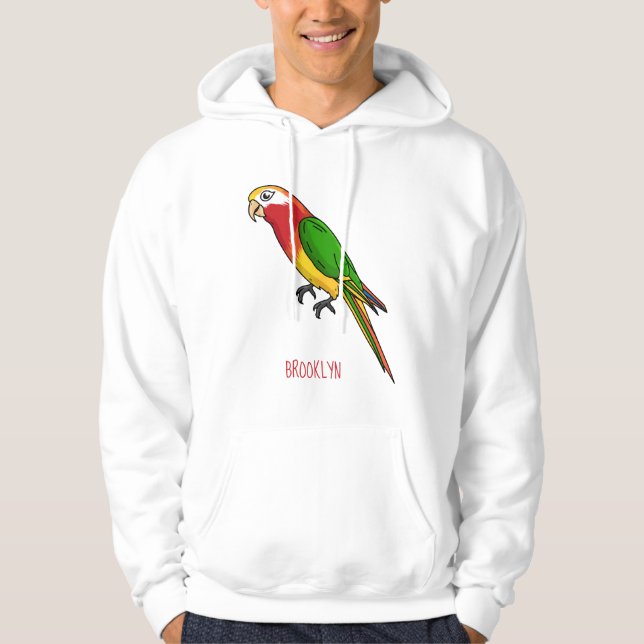 Sudadera Ilustracion personalizado de loro feliz (Anverso)