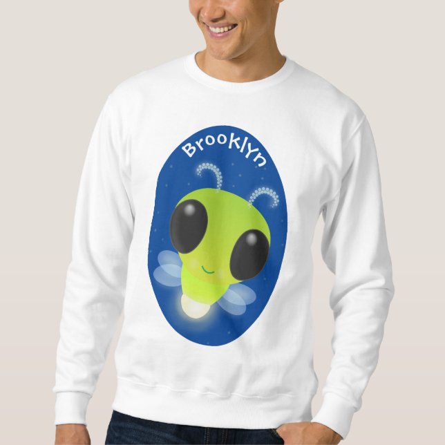 Sudadera Ilustracion personalizado de luciérnaga con brillo (Anverso)