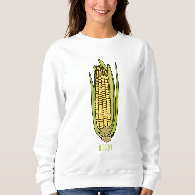 Sudadera Ilustracion personalizado de maíz (Anverso)