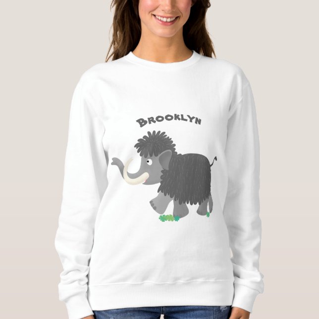 Sudadera Ilustracion personalizado de mamut torpe (Anverso)