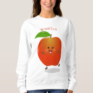 Sudadera Ilustracion personalizado de manzana bailando a la