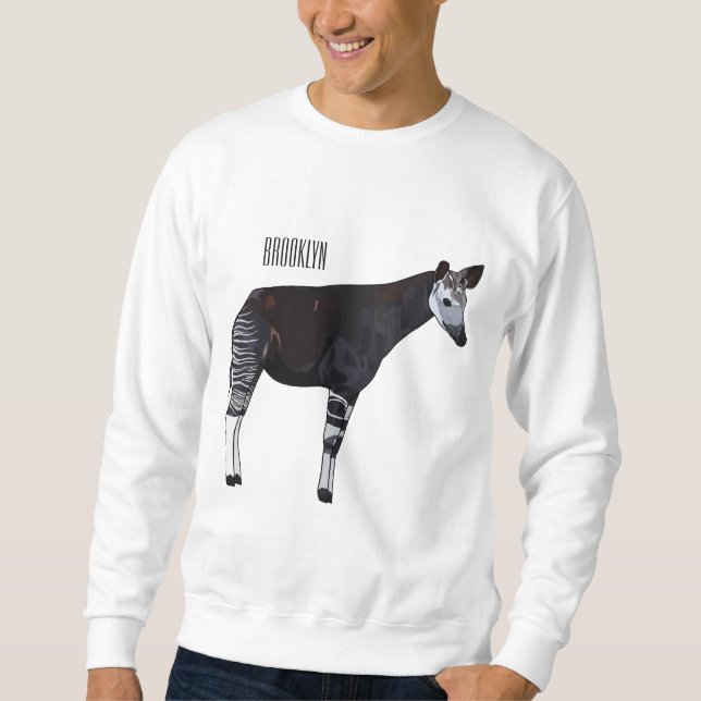 Sudadera Ilustracion personalizado de Okapi (Anverso)