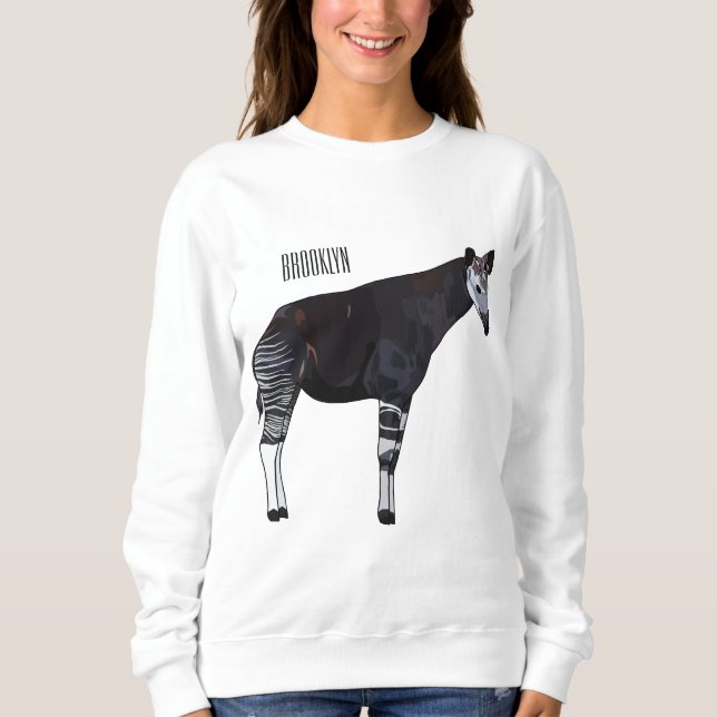 Sudadera Ilustracion personalizado de Okapi (Anverso)