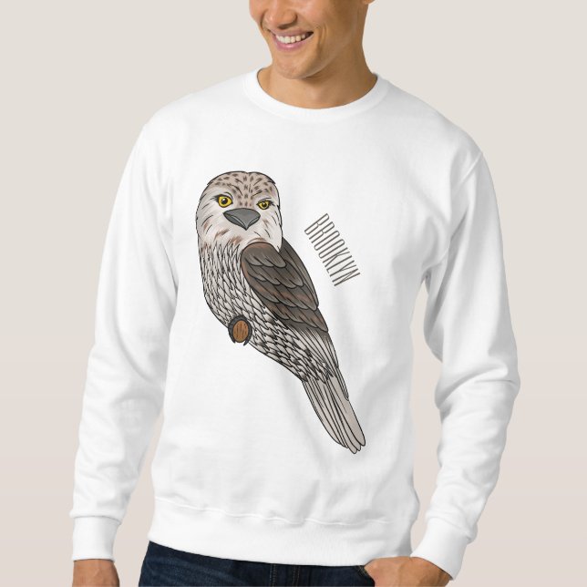 Sudadera Ilustracion personalizado de pájaro de Tawny (Anverso)