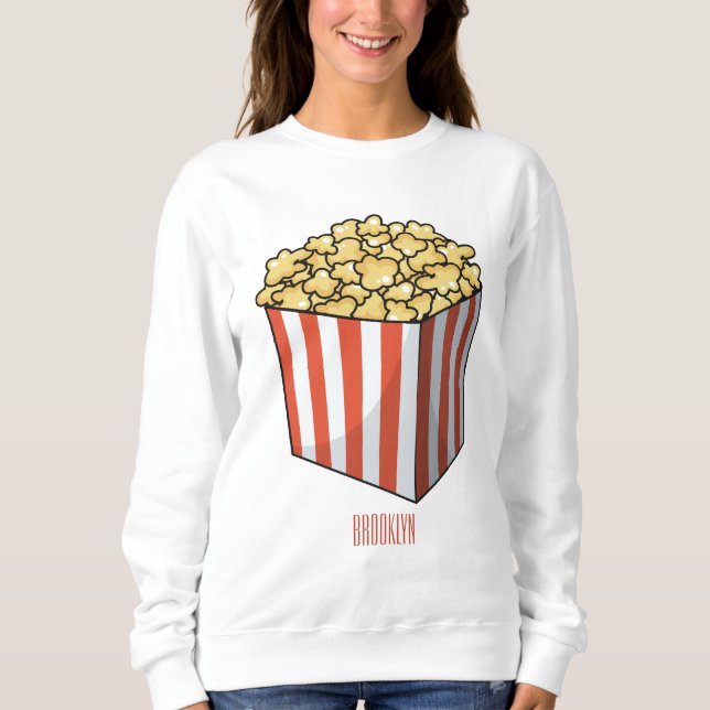 Sudadera Ilustracion personalizado de palomitas (Anverso)