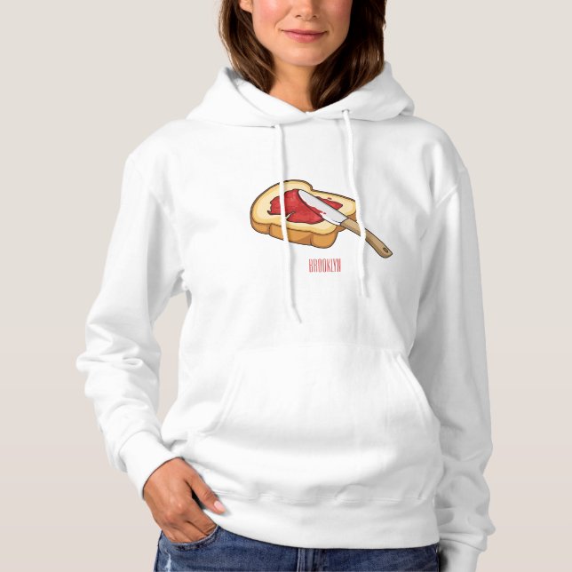 Sudadera Ilustracion personalizado de pan y mermelada (Anverso)
