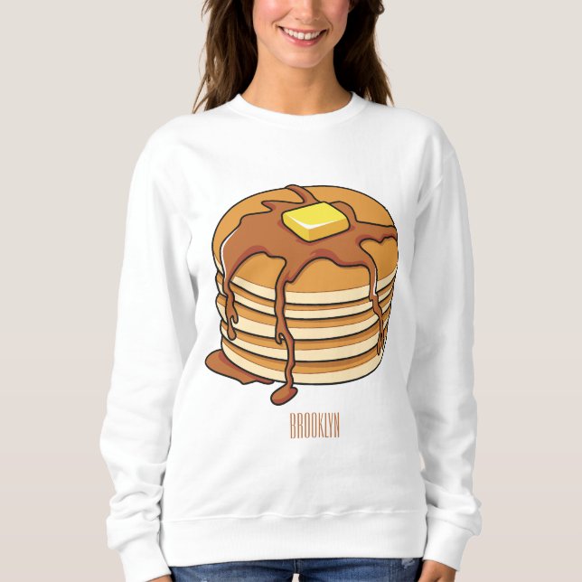 Sudadera Ilustracion personalizado de panqueques (Anverso)