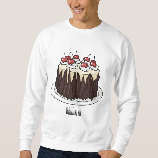 Sudadera Ilustracion personalizado de pasteles de la Selva  (Anverso)