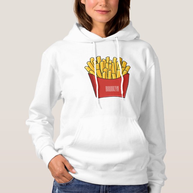Sudadera Ilustracion personalizado de patatas fritas (Anverso)
