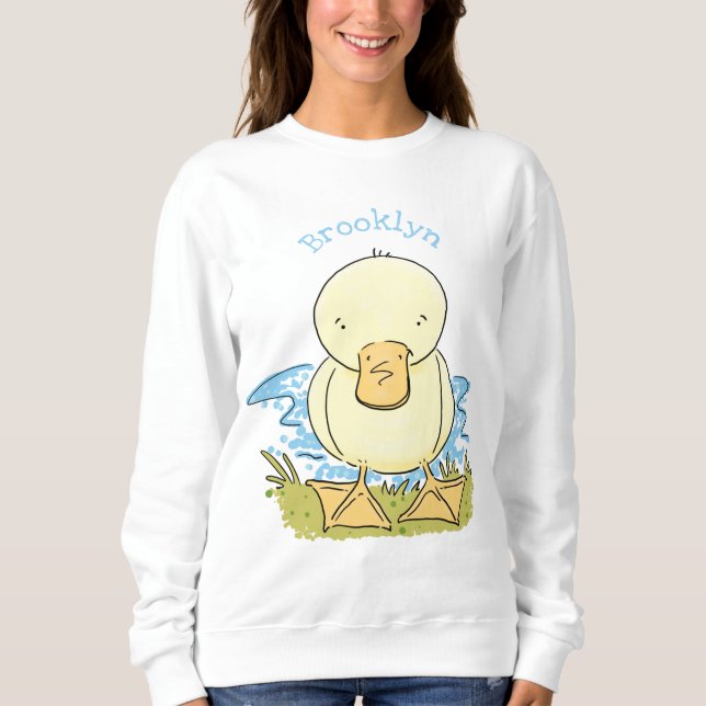 Sudadera Ilustracion personalizado de pato amarillo (Anverso)